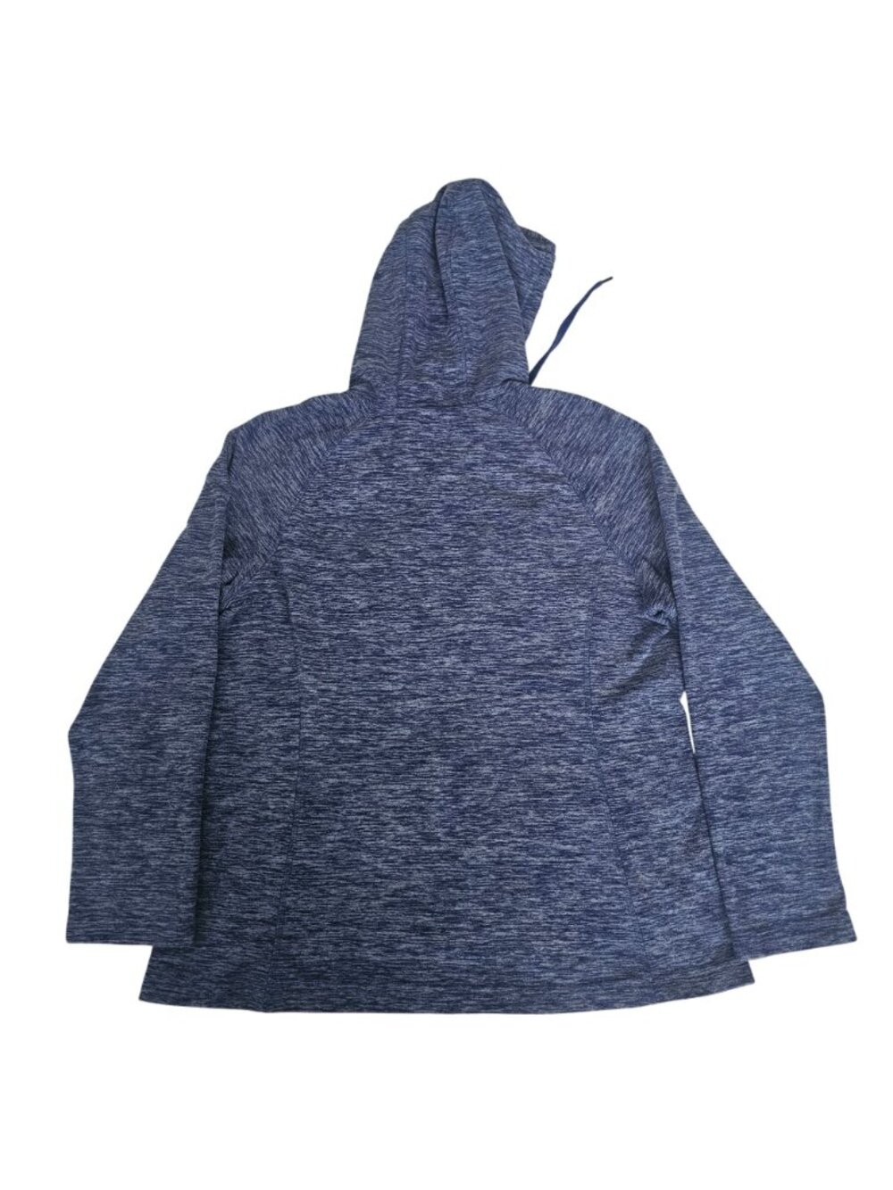 Green Tea Blue Heathered Full Zip Front Drawstring Hoodie Sweater Women's XL - Picture 3 of 10